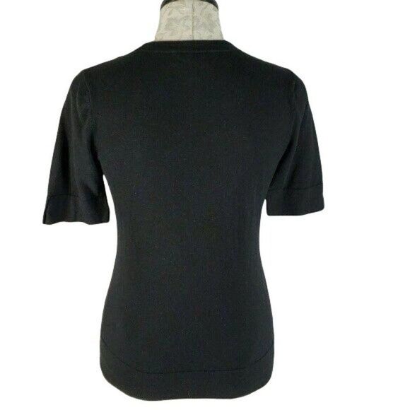 Ann Taylor Loft floral button down small cardigan sweater short sleeve - Picture 5 of 5